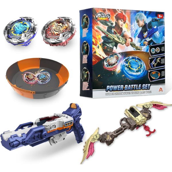 Фото - Набір дзиг Infinity Nado VII Power Battle Set Thunder Shadow Hunter vs Fiery Blast Wheel (EU664180)